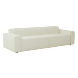 Olaf Oversized Sofa in Black Velvet or Cream Linen