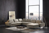 Caden Modern Beige Fabric Sectional