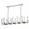 Rectangular Crystal LED Chandelier with 12 Lights