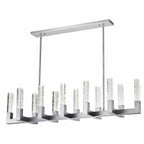 Rectangular Crystal LED Chandelier with 12 Lights