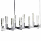 Rectangular Crystal LED Chandelier with 12 Lights