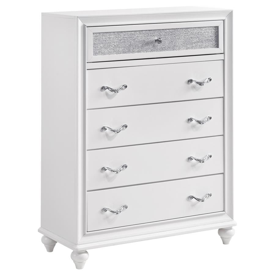 Barras Transitional Glam White Bedroom Collection