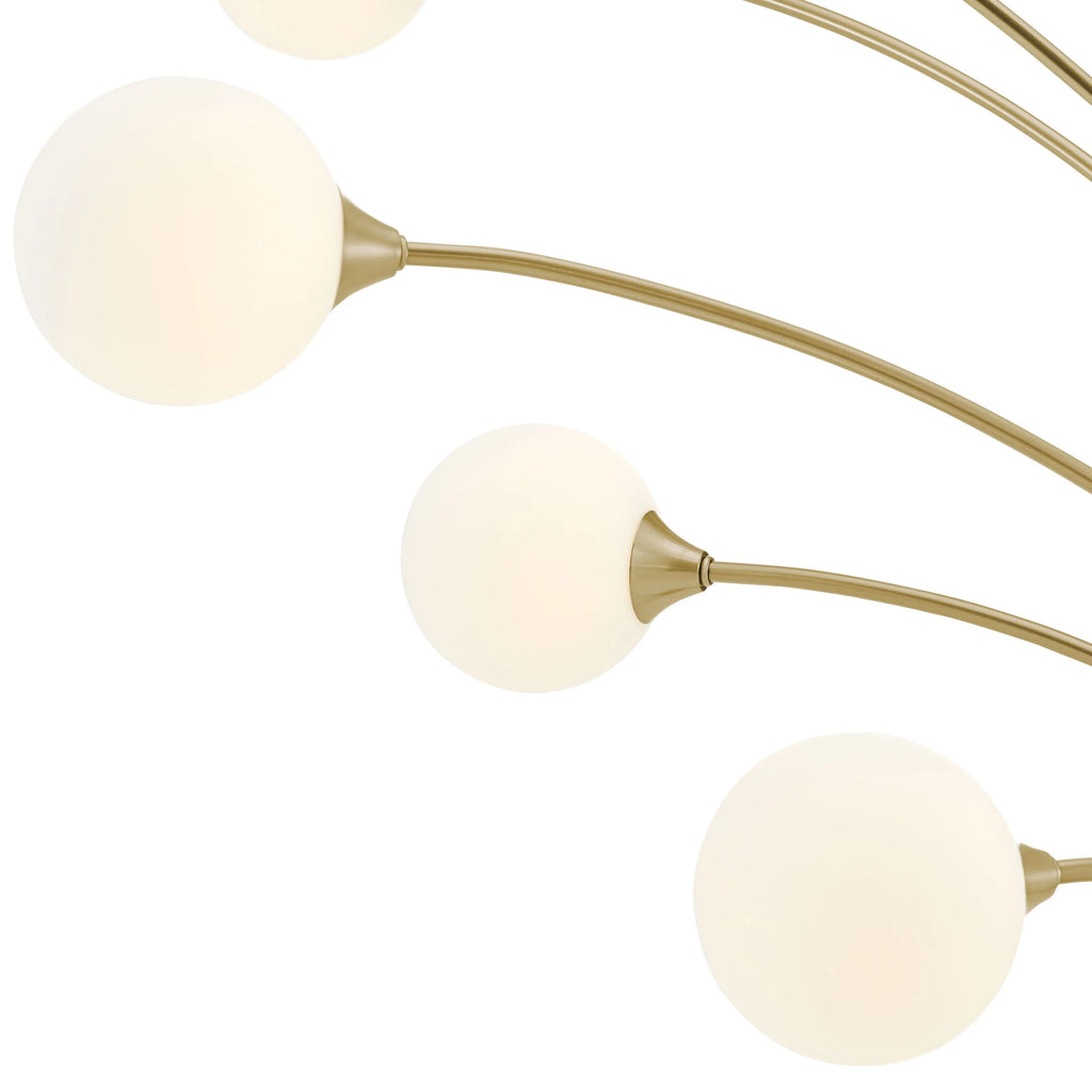 Gold and White Arched Floor Lamp