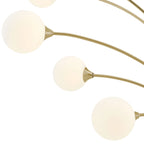 Gold and White Arched Floor Lamp