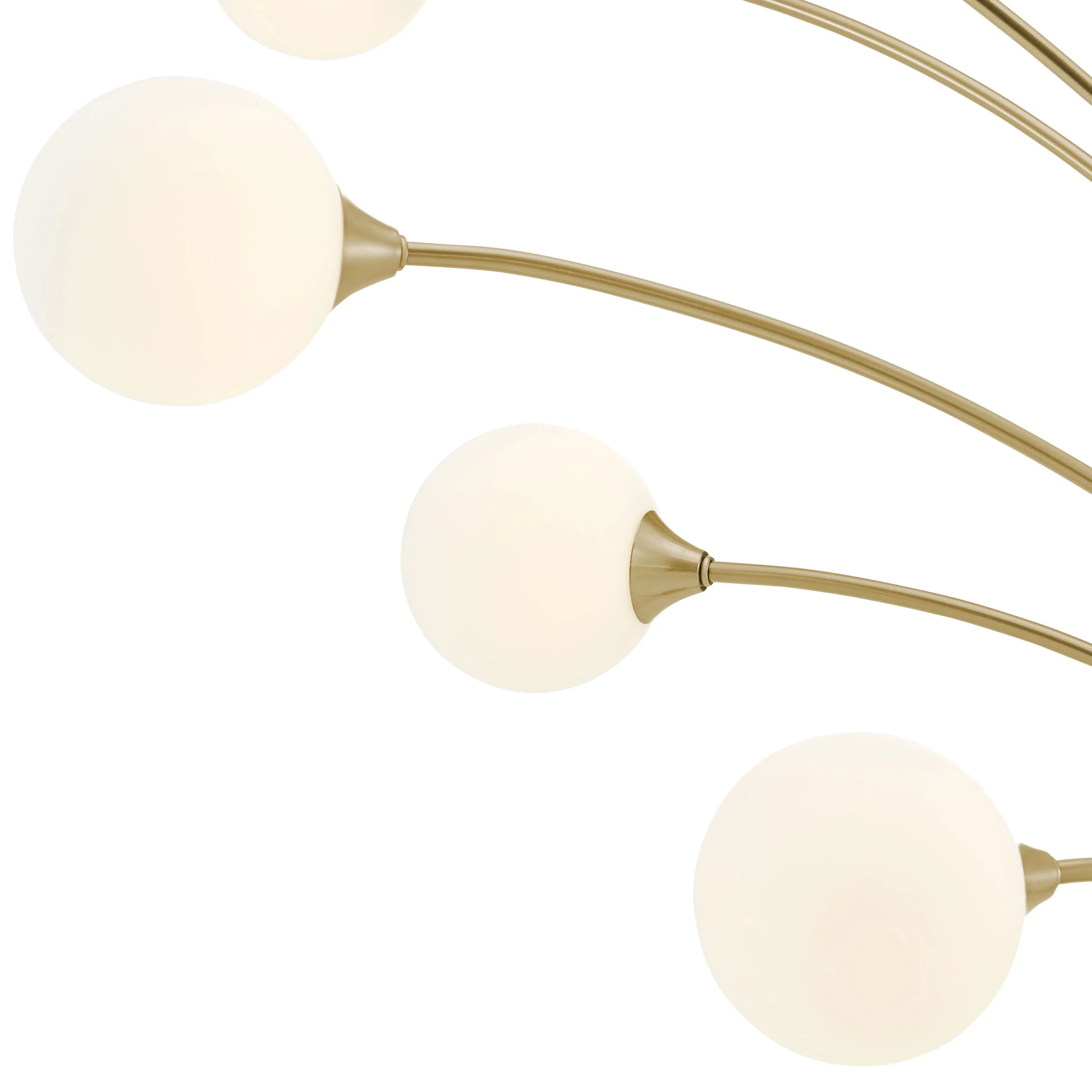 Gold and White Arched Floor Lamp