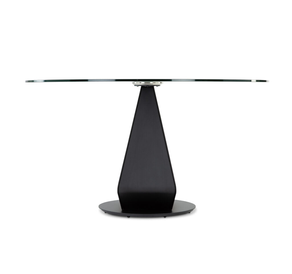 Gea Round Glass Dining Table in 3 Glass Top Sizes