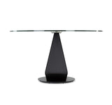 Gea Round Glass Dining Table in 3 Glass Top Sizes