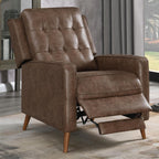 Mid Century Push Back Recliner Chair in Grey or Brown