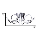 Flower Petal Flush Mount LED Chandelier