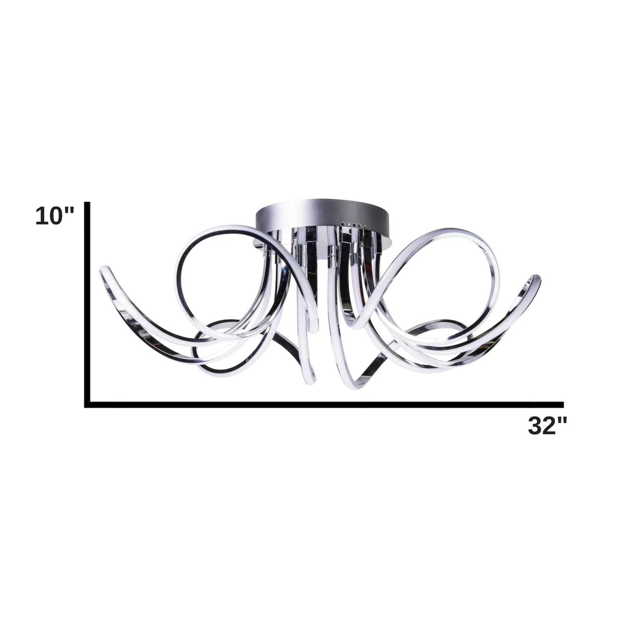 Flower Petal Flush Mount LED Chandelier