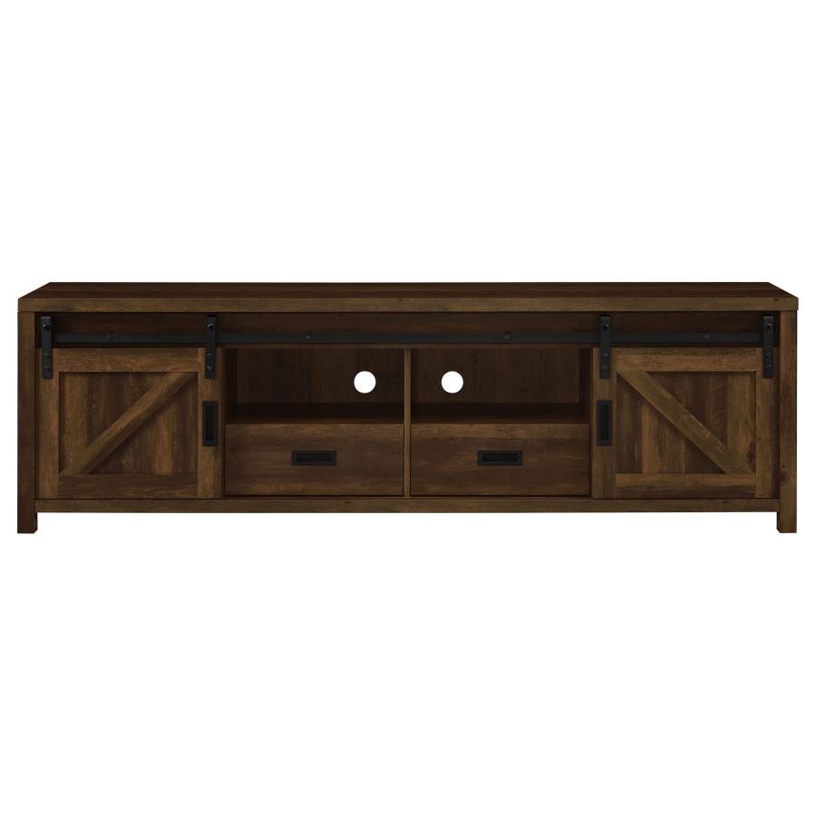 Sacha Media Stand with Sliding Barn Doors in 2 Color Options