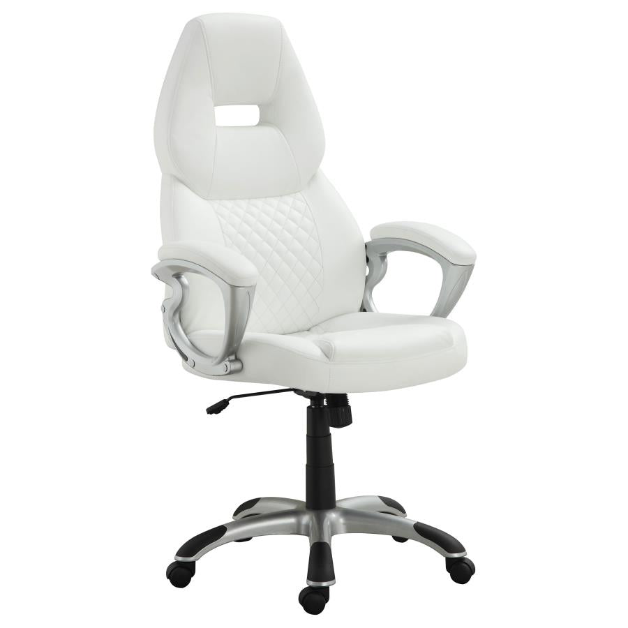 Modern Leatherette Office Chair in Black or White