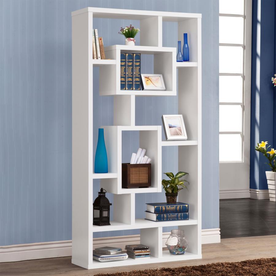 Louie Geometric Bookcase in 4 Color Options
