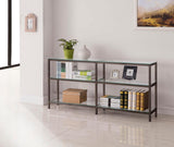 Nisha Black Nickel Bookcase in 2 Sizes