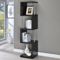 Geometric Bookcase with Chrome Accent in Black or White