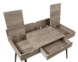Rustic Driftwood Office Desk with Storage
