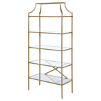 Selene Matte Gold Bookcase