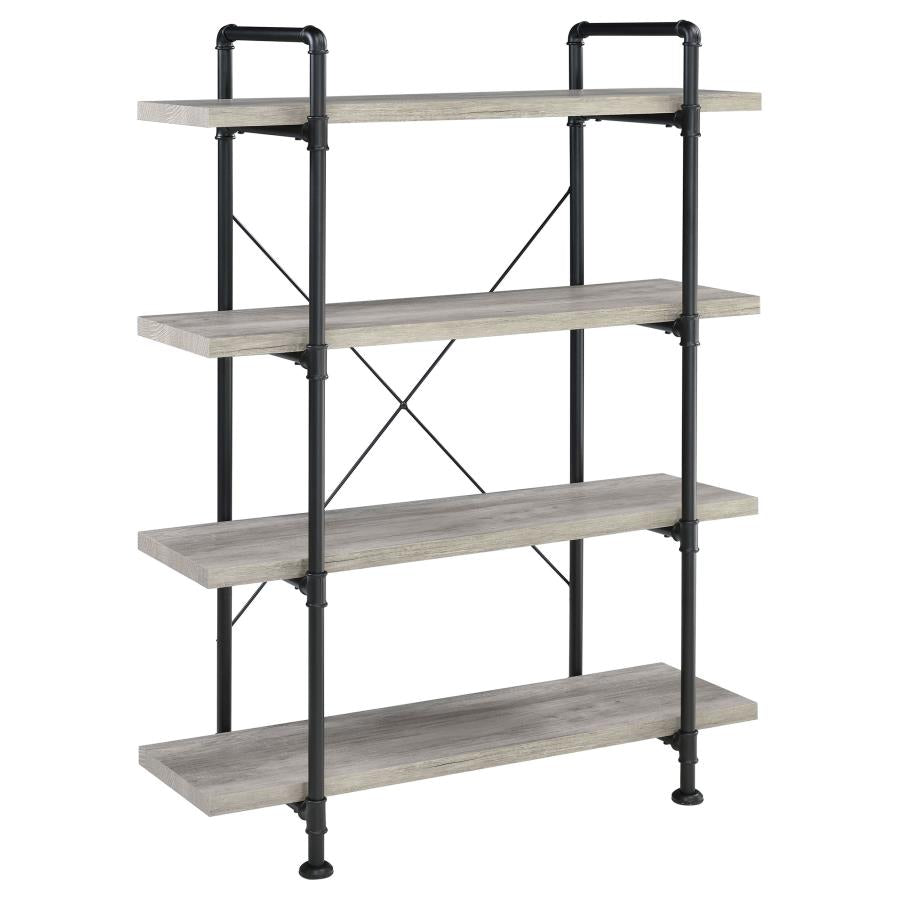 Industrial Grey Driftwood Bookcase