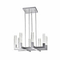 Square Crystal LED Chandelier with 8 Lights