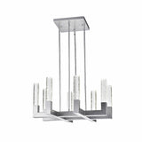 Square Crystal LED Chandelier with 8 Lights