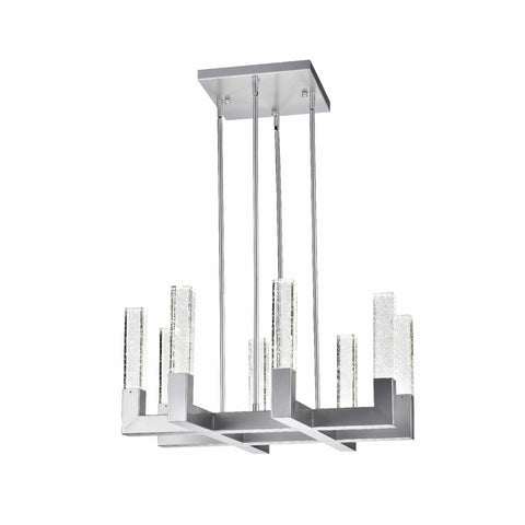 Square Crystal LED Chandelier with 8 Lights