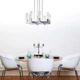 Square Crystal LED Chandelier with 8 Lights
