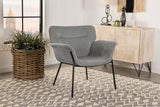 Mid Century Accent Chair with Flared Arms in 2 Color Options