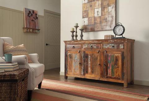 Rustic Reclaimed Wood Accent Cabinet