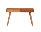 Mid Century Storage Console Table in Natural Brown