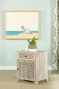 Diamond Lattice Design Accent Cabinet