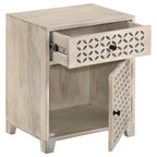 Diamond Lattice Design Accent Cabinet