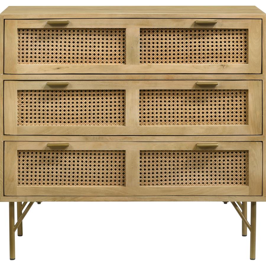 Zara Accent Cabinet with Brass Legs