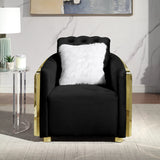Deanna Velvet Living Room Collection in Green or Black