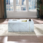 Modular Faux Marble Coffee Table in Black or White