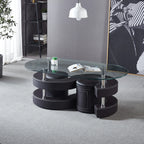 Contemporary Leatherette Coffee Table in 3 Color Options