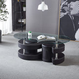 Contemporary Leatherette Coffee Table in 3 Color Options