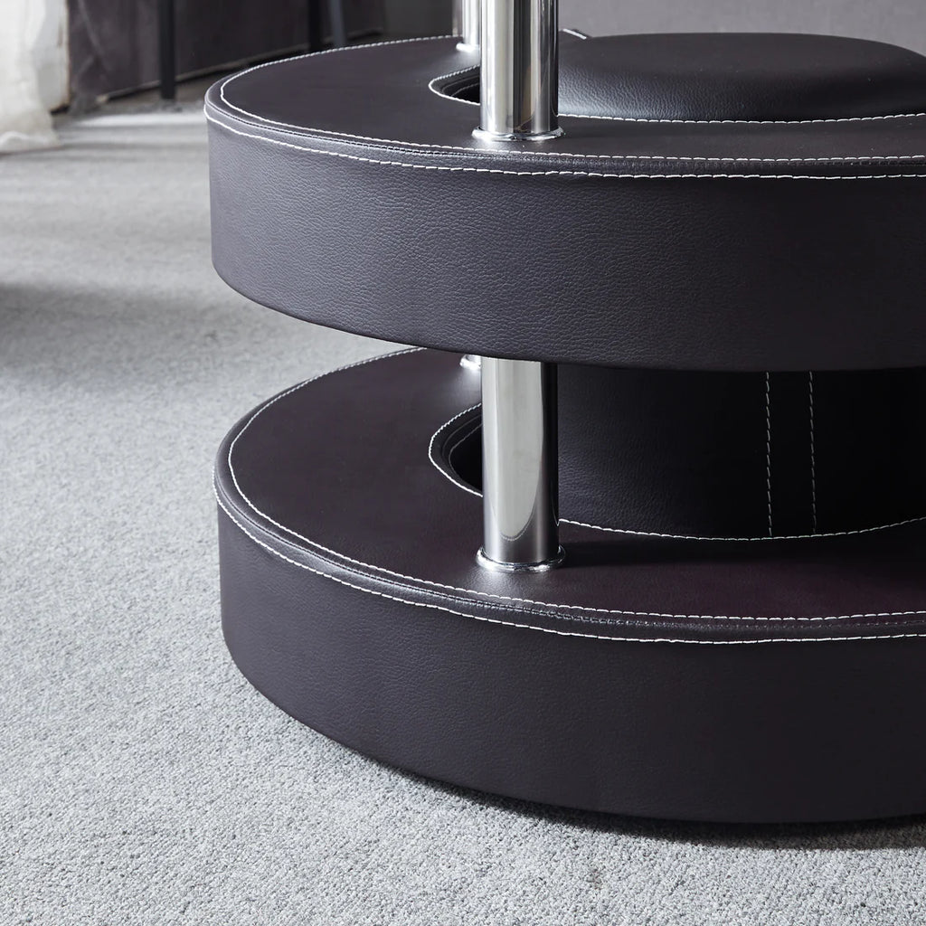 Contemporary Leatherette Coffee Table in 3 Color Options