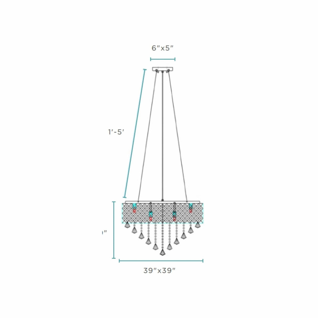 Cindy Crystal Round Chandelier in 3 Sizes
