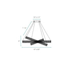 Three Oval Rings Crystal LED Chandelier