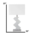 Dual Tone Table Lamp with Wavy Base