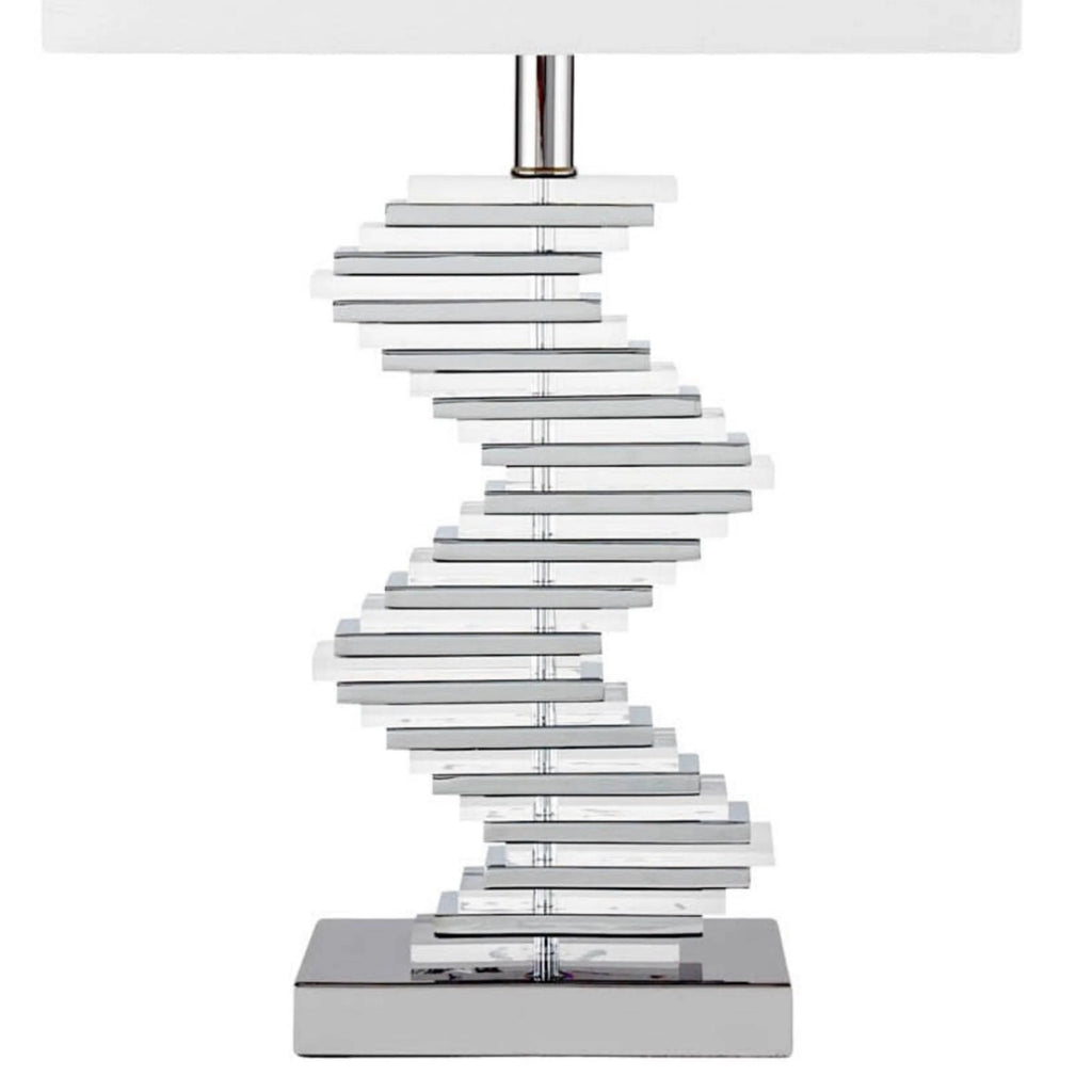 Dual Tone Table Lamp with Wavy Base