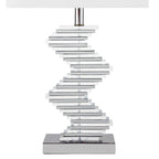 Dual Tone Table Lamp with Wavy Base