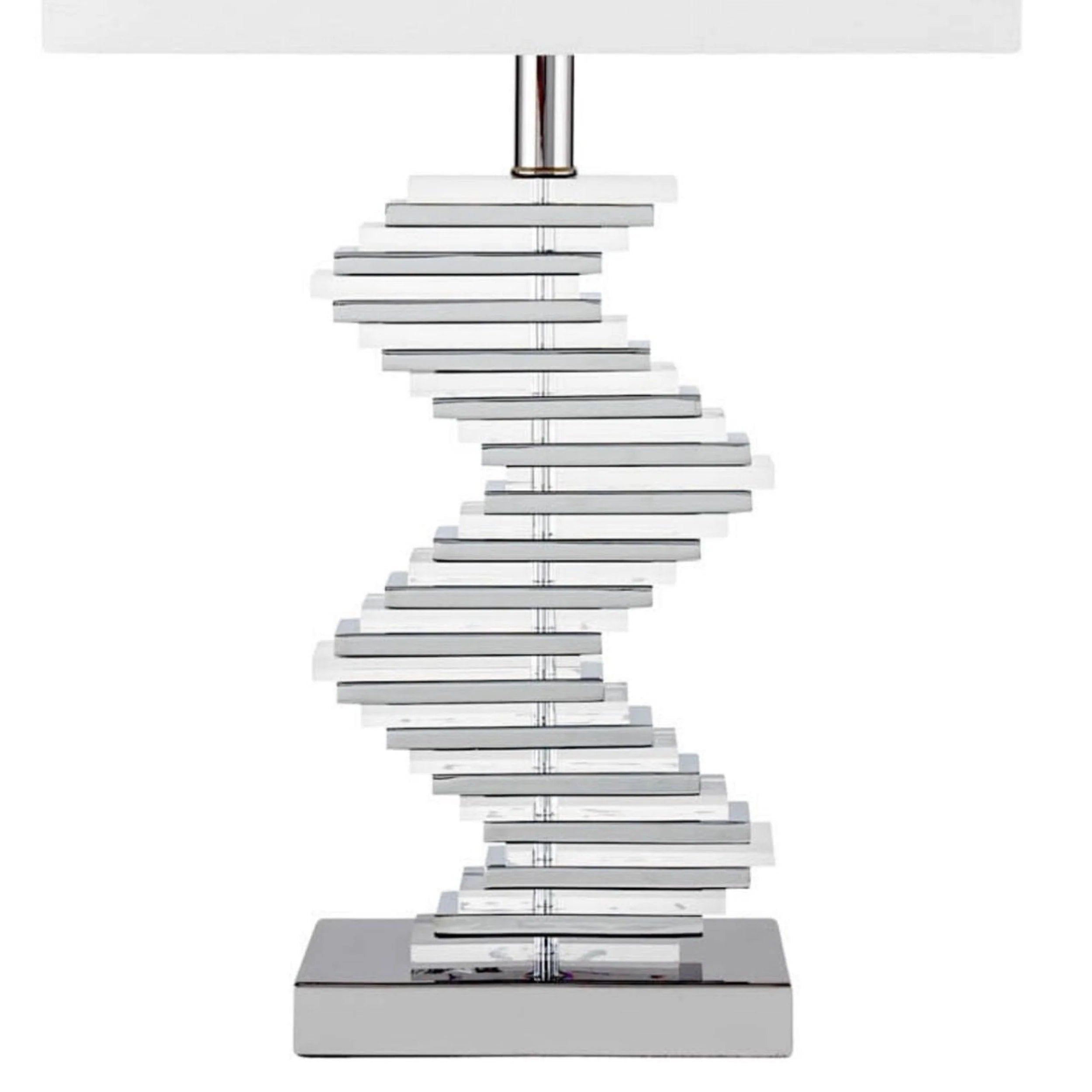 Dual Tone Table Lamp with Wavy Base