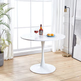James Faux Marble Round Dining Table