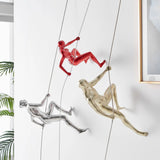 Male 15" Wall Climbing Sculpture in 4 Color Options