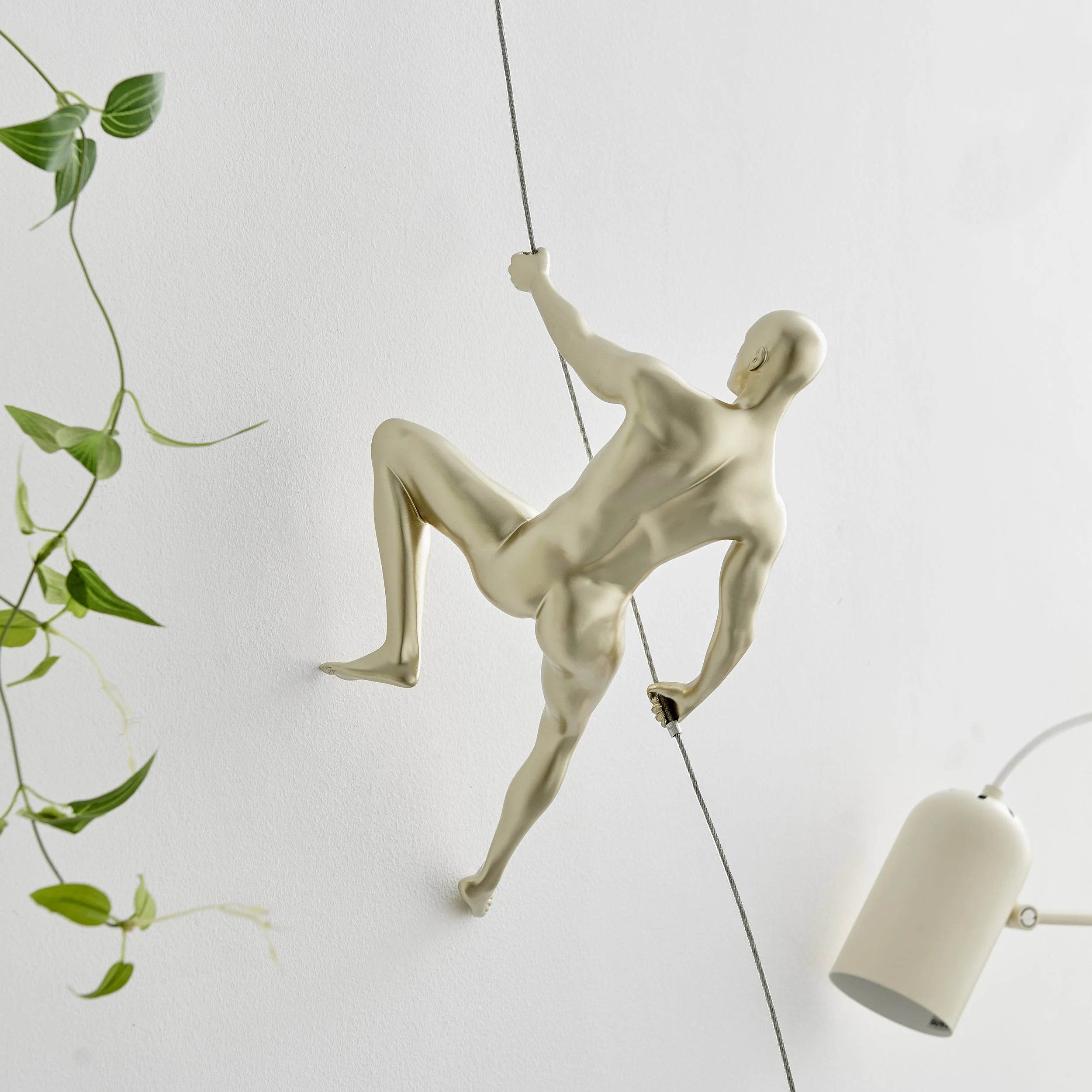 Male 15" Wall Climbing Sculpture in 4 Color Options