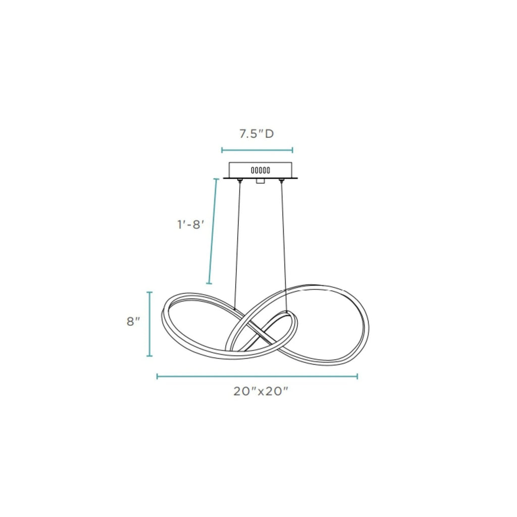 Knotted Design LED Chandelier in 3 Finishes
