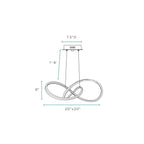 Knotted Design LED Chandelier in 3 Finishes