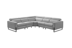 Cameron Leather Match Reclining Sectional