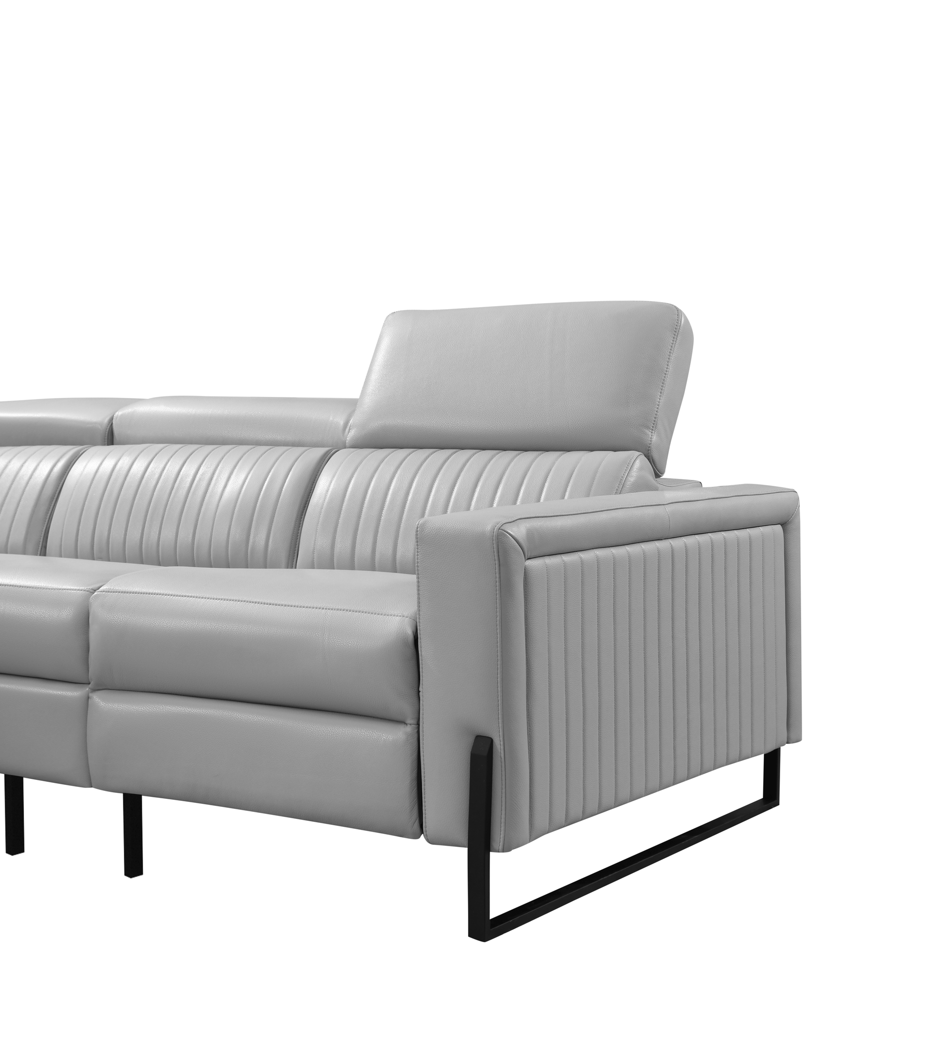 Cameron Leather Match Reclining Sectional